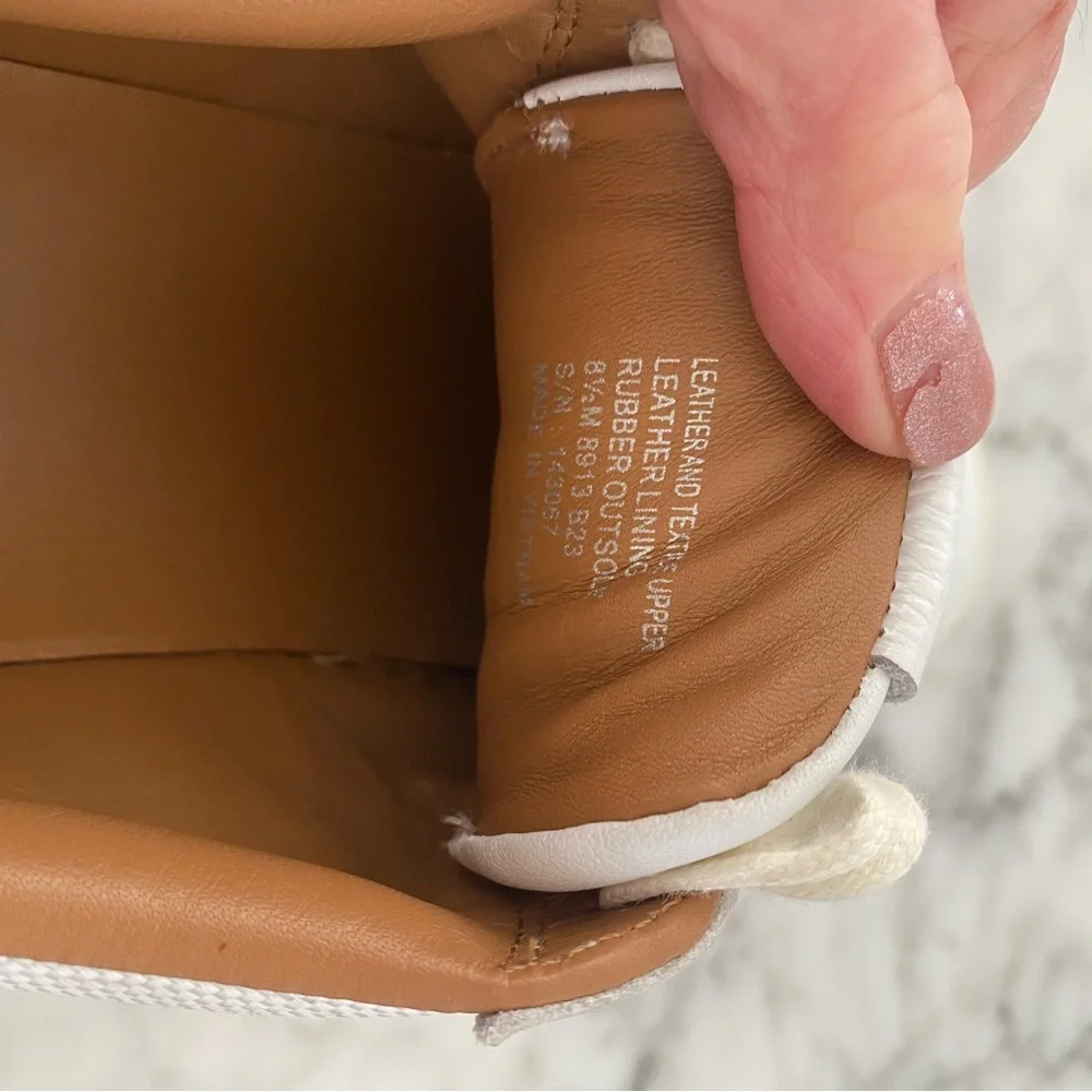 Tory Burch Ladybug White Leather Sneakers size 8.5 - Picture 10 of 11